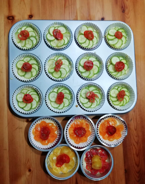 Muffin salati ai formaggi e verdure