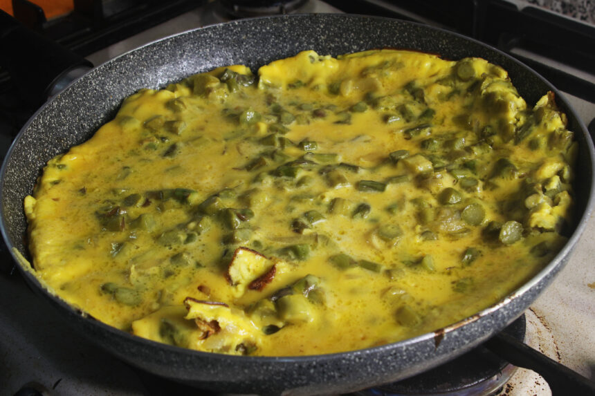 Frittata agli asparagi e formaggio