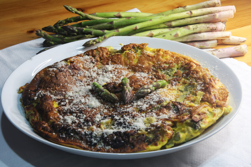 Frittata agli asparagi e formaggio