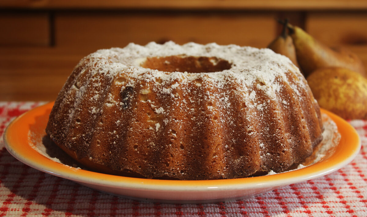 Ciambellone pere e ricotta